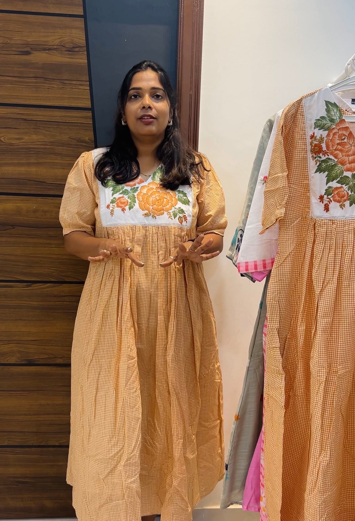 Mul Cotton Checks Frock