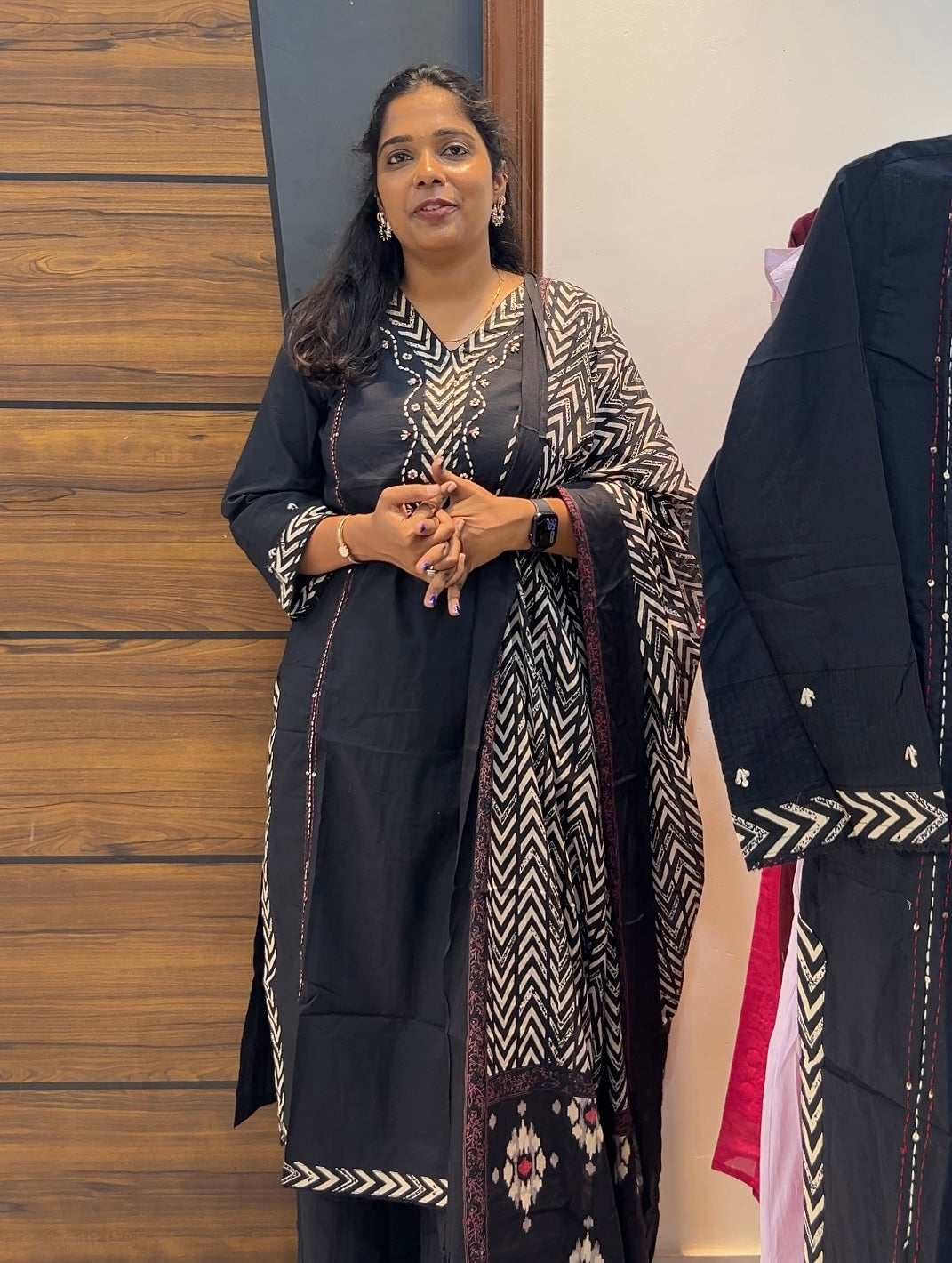 Cotton Three-Piece Kurta Set