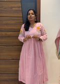 Premium Mul Kota Embroidered Frock