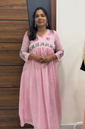 Premium Kota Embroidered Three-Piece Kurta Set