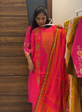 Premium Cotton Three-Piece Kurta Set with Ikat Design
