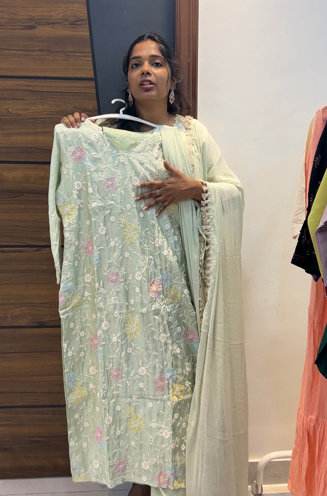 Premium Mul Chanderi Party Wear Three-Piece Kurta Set