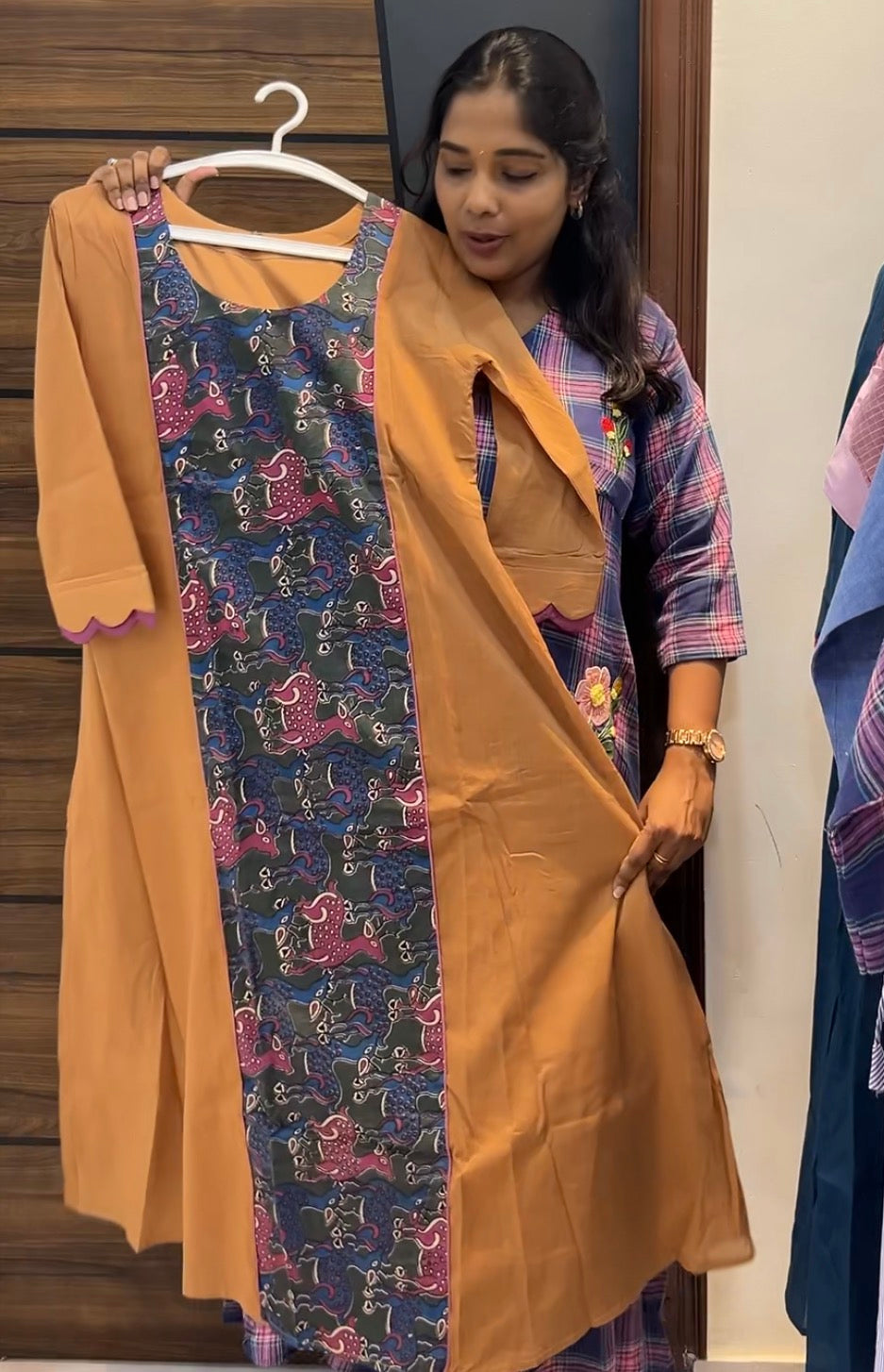 Pure Cotton Kalamkari A-Line Dress