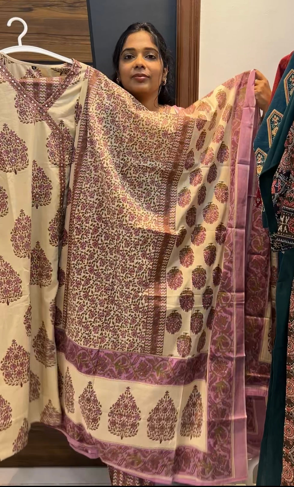 Pure Jaipur Cotton Three-Piece Kurta Set