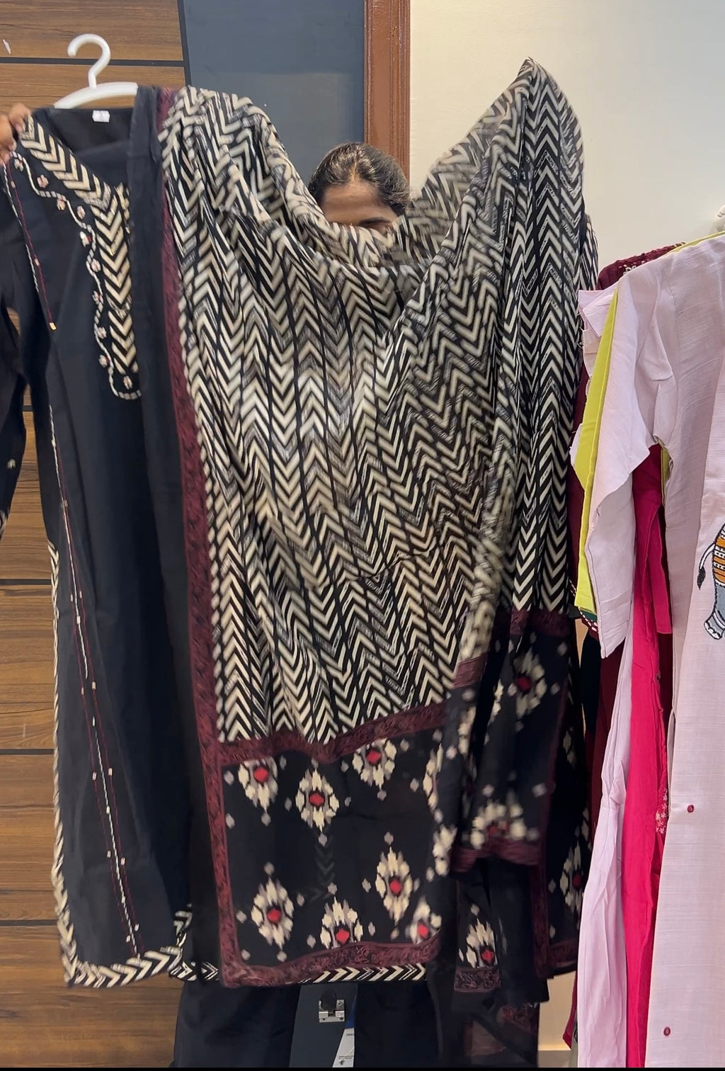 Cotton Three-Piece Kurta Set
