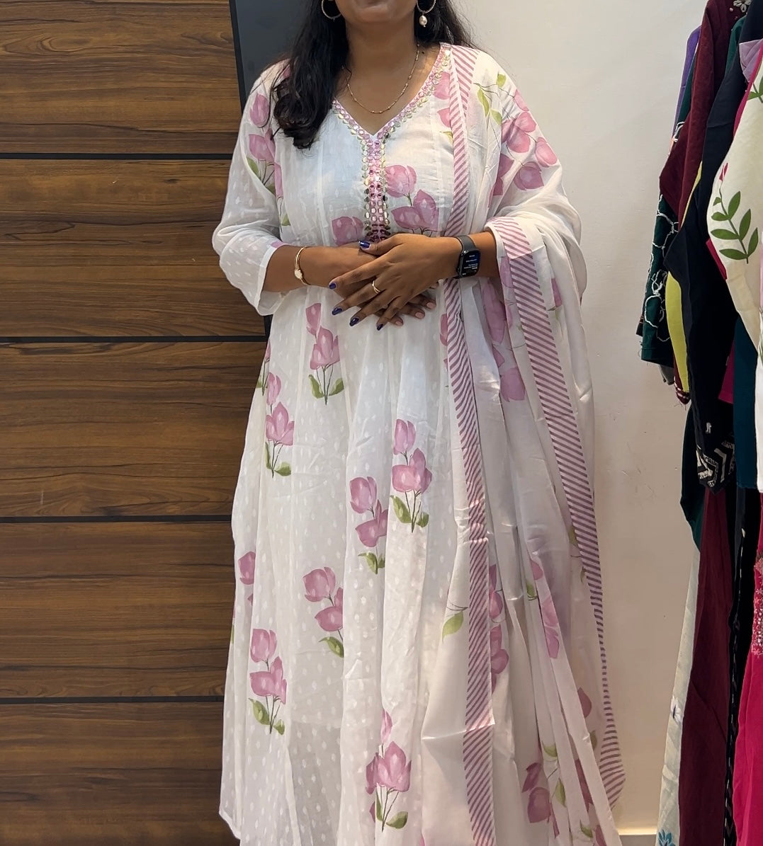 Premium Mul Cotton Three-Piece Kurta Set