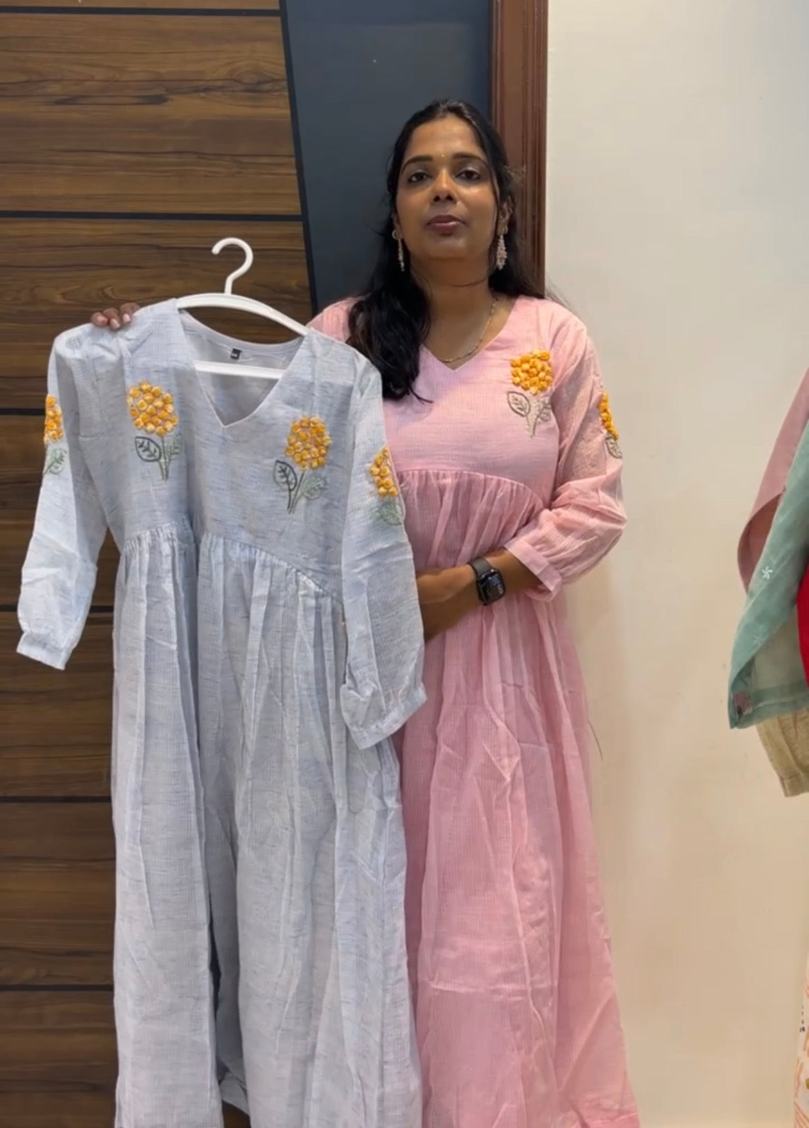 Premium Mul Kota Embroidered Frock