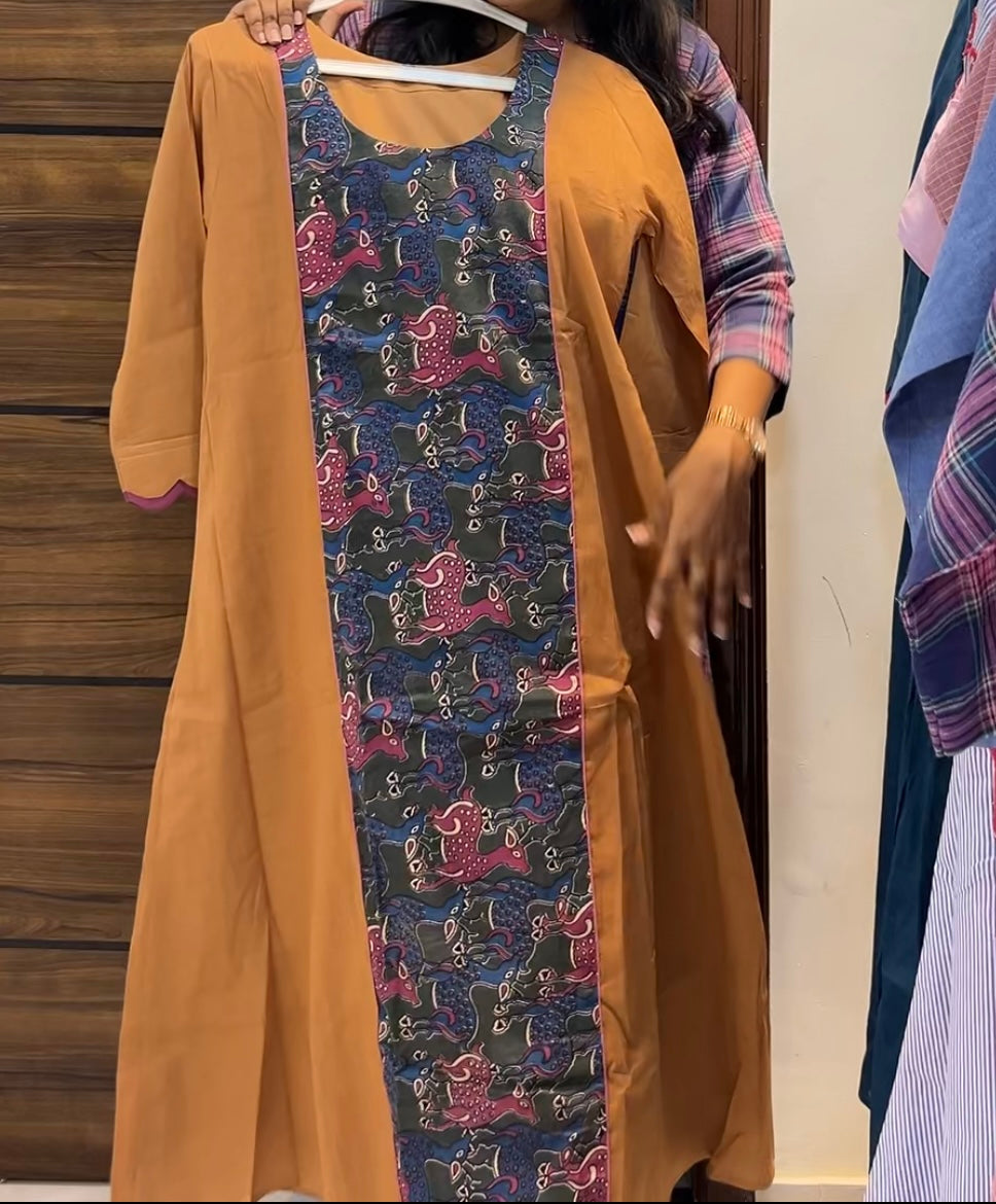 Pure Cotton Kalamkari A-Line Dress