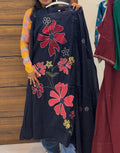 Premium Mul Cotton Embroidered A-Line Three-Piece Kurta Set