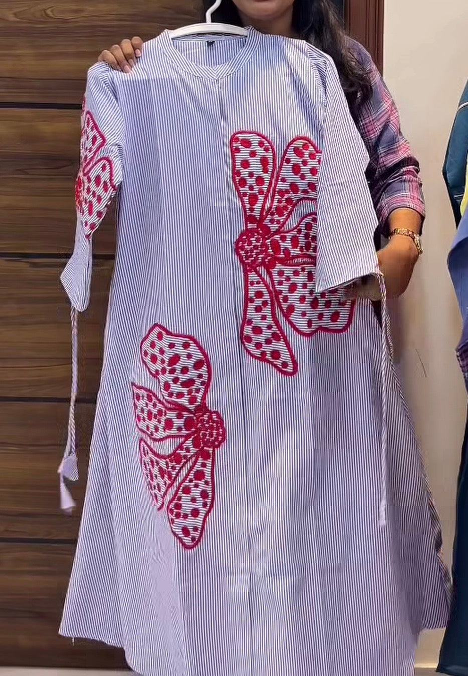 Embroidered A-Line Shirt Style Kurta Set