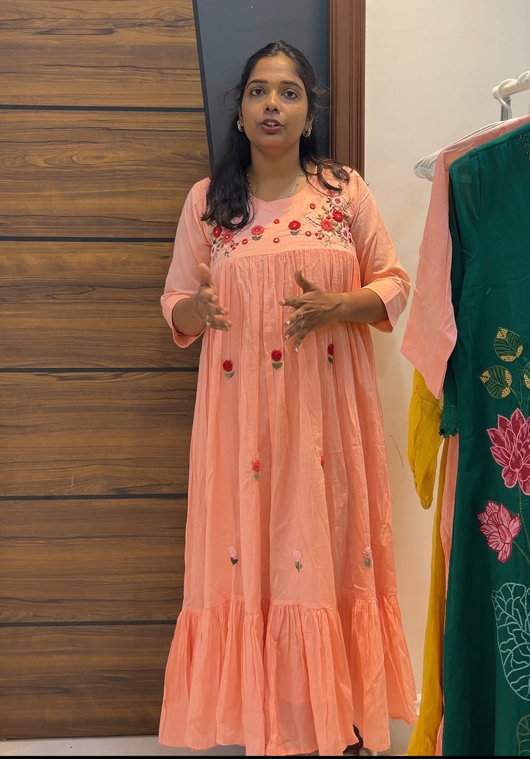 Premium Mul Cotton Embroidered Frock