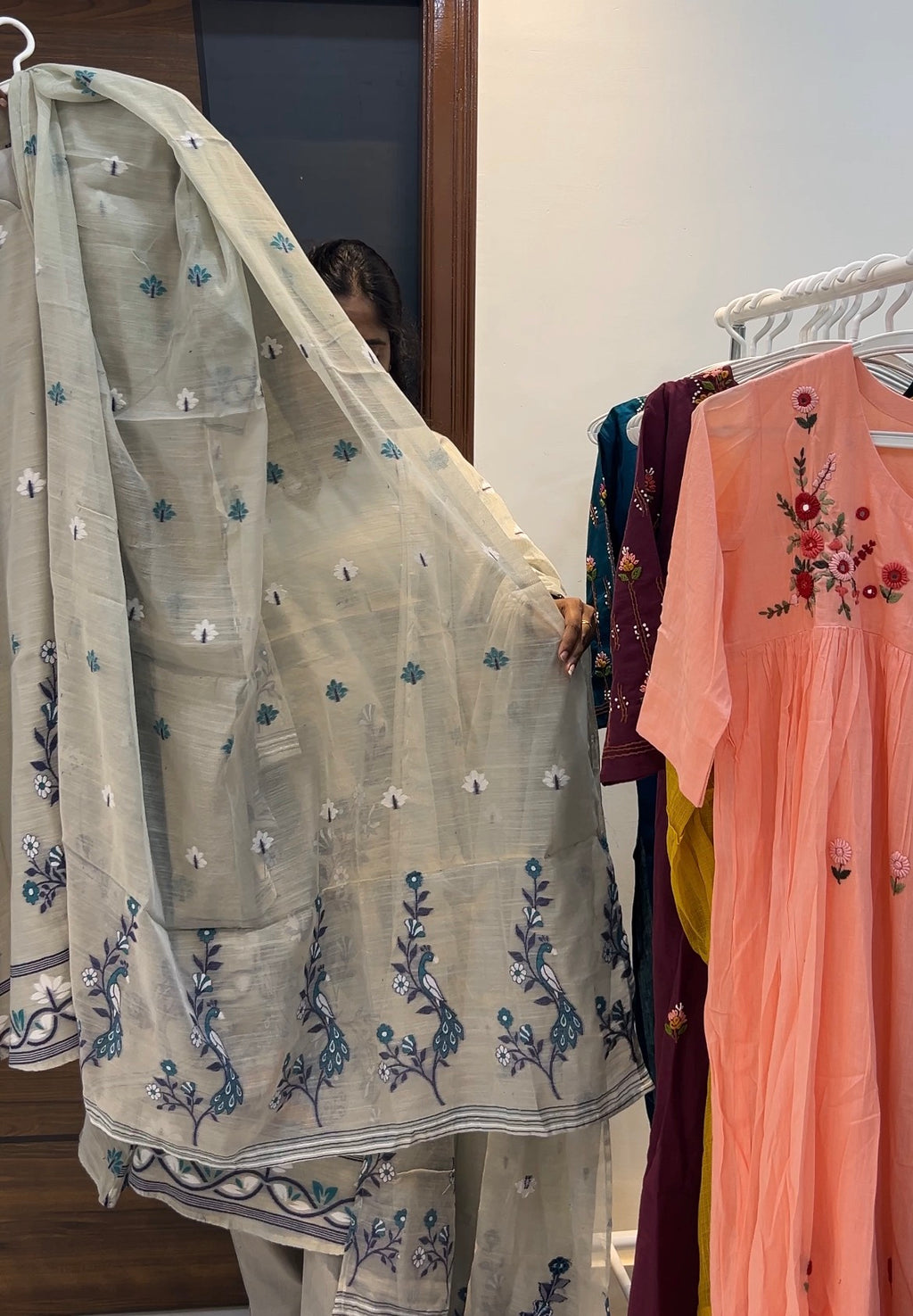 Premium Jamdani Three-Piece Kurta Set