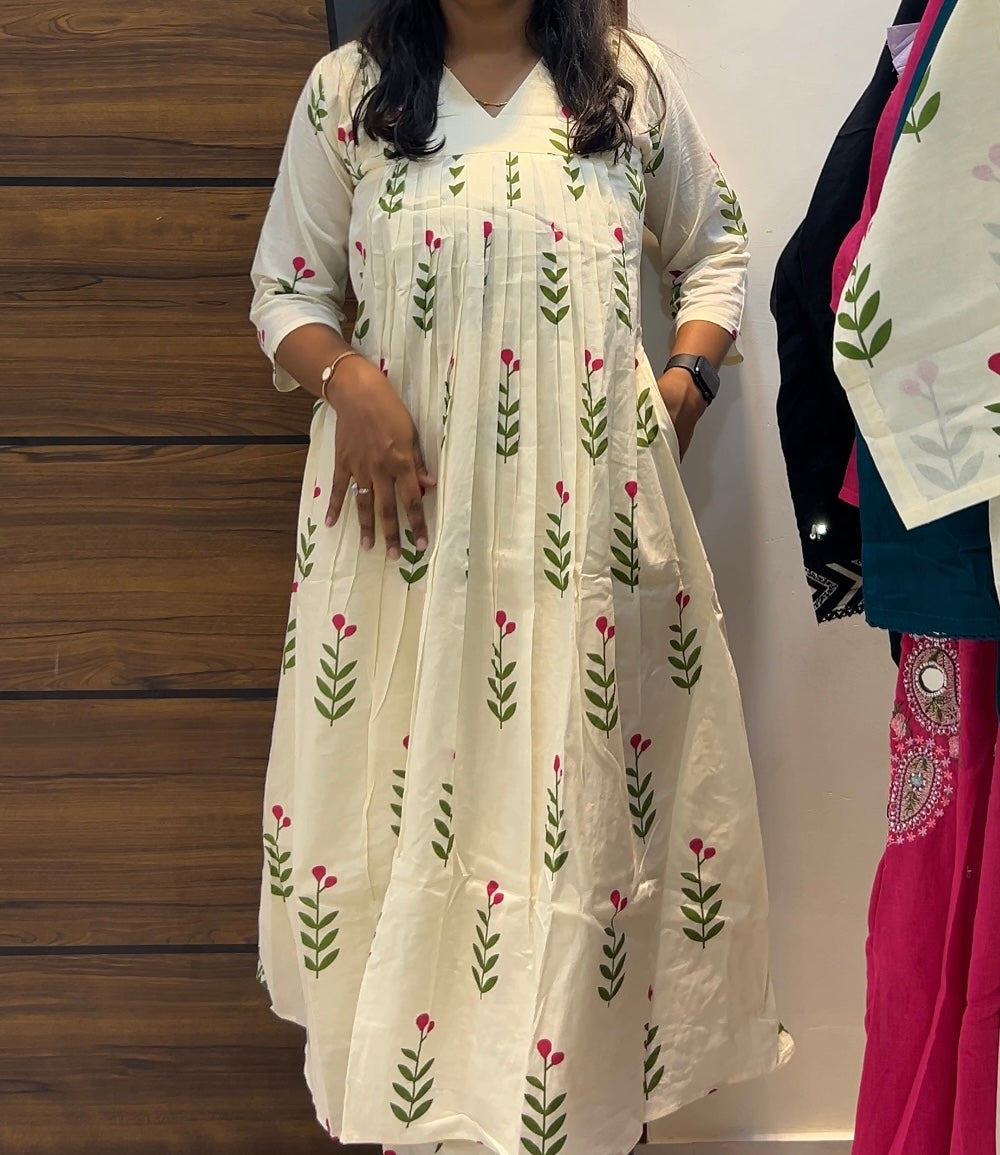 Cotton Corset Style Two-Piece Kurta Set