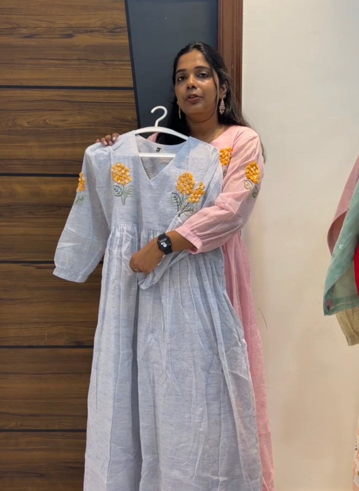 Premium Mul Kota Embroidered Frock
