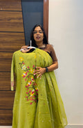 Premium Jamdani A-Line Three-Piece Kurta Set