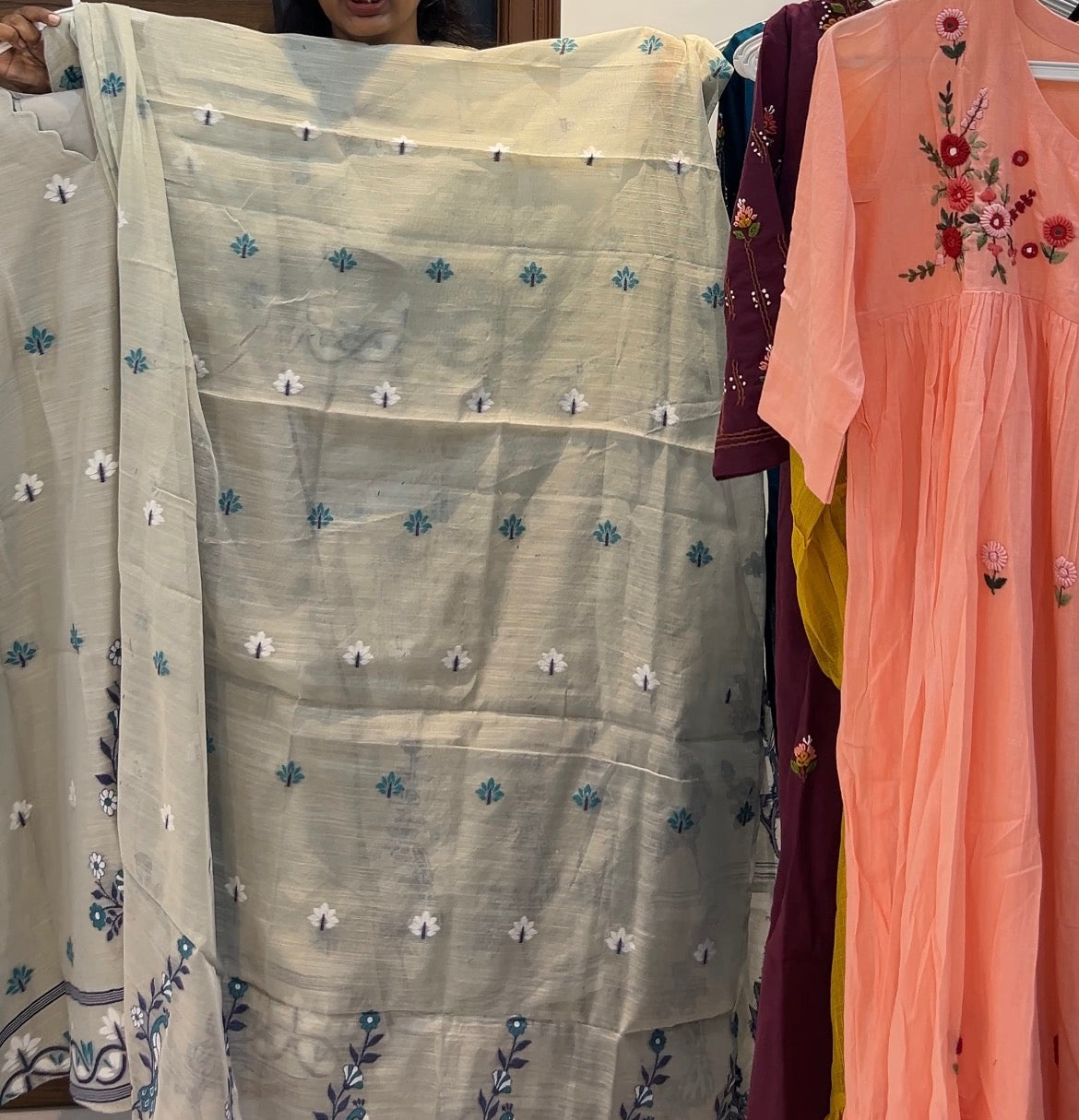 Premium Jamdani Three-Piece Kurta Set