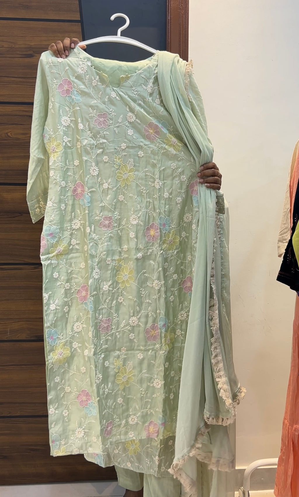 Premium Mul Chanderi Party Wear Three-Piece Kurta Set