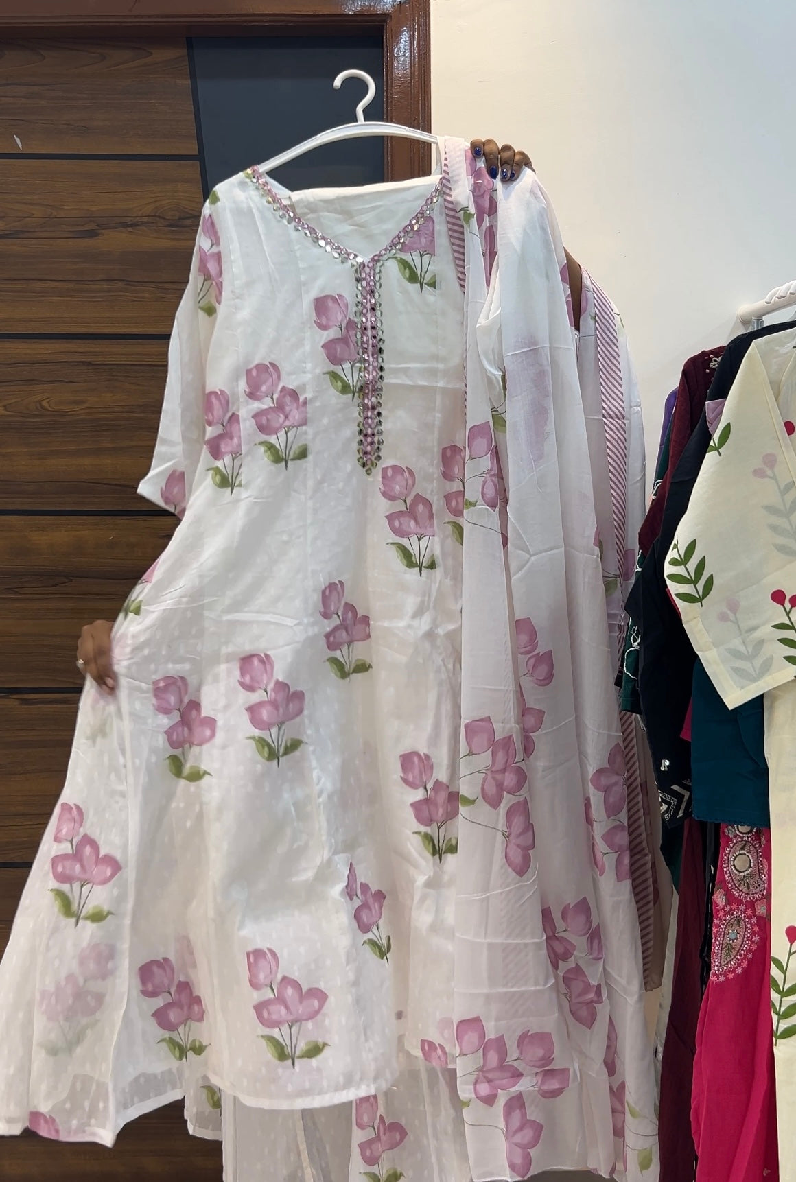 Premium Mul Cotton Three-Piece Kurta Set