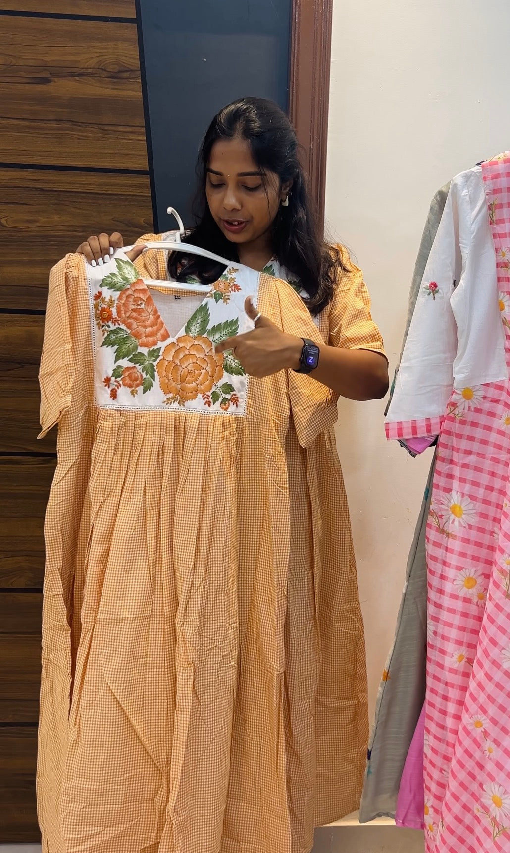 Mul Cotton Checks Frock